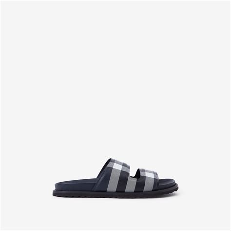 burberry slides mens sale|Burberry check slides for men.